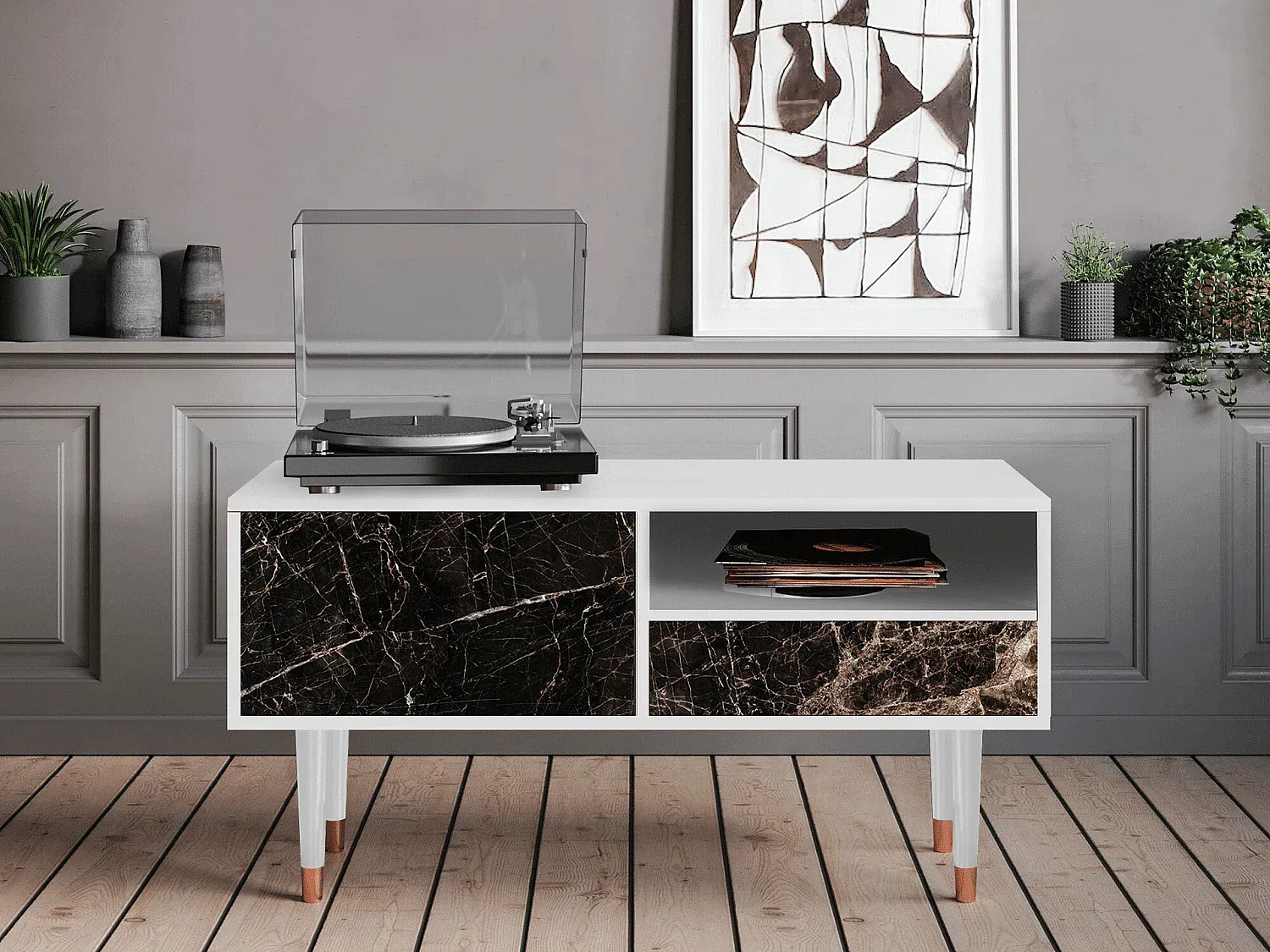 Wohnzimmer und Flur,Wohnzimmermöbel,TV-Board-HOMAVIRO