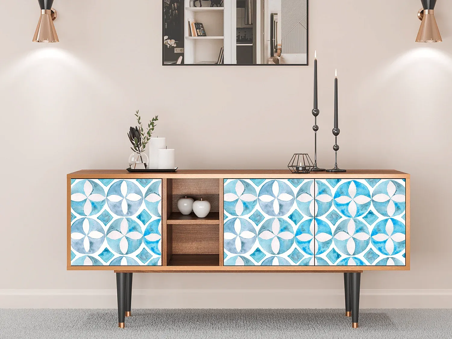 Wohnzimmer und Flur,Wohnzimmermöbel,TV-Board-HOMAVIRO