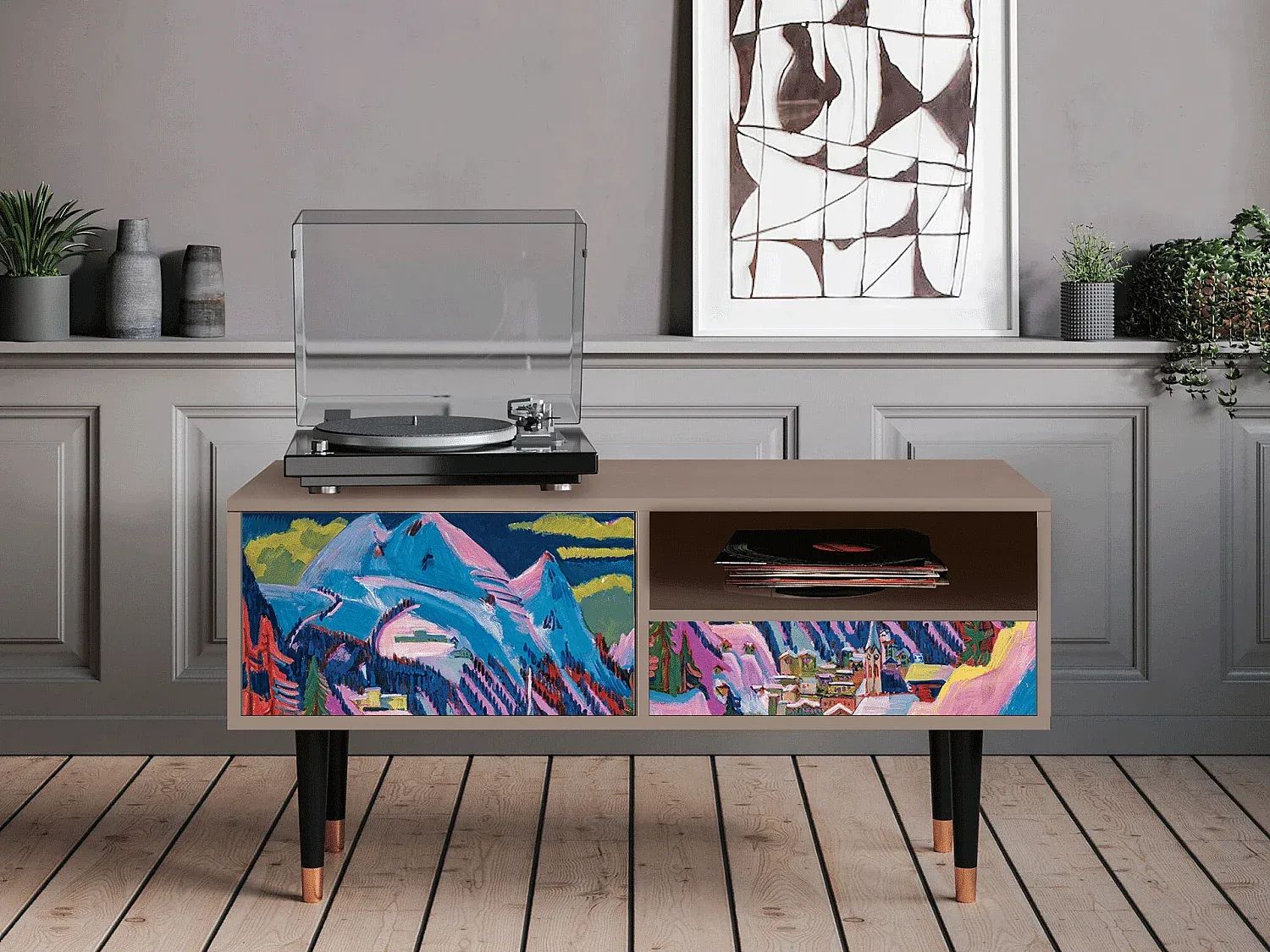 Wohnzimmer und Flur,Wohnzimmermöbel,TV-Board-HOMAVIRO