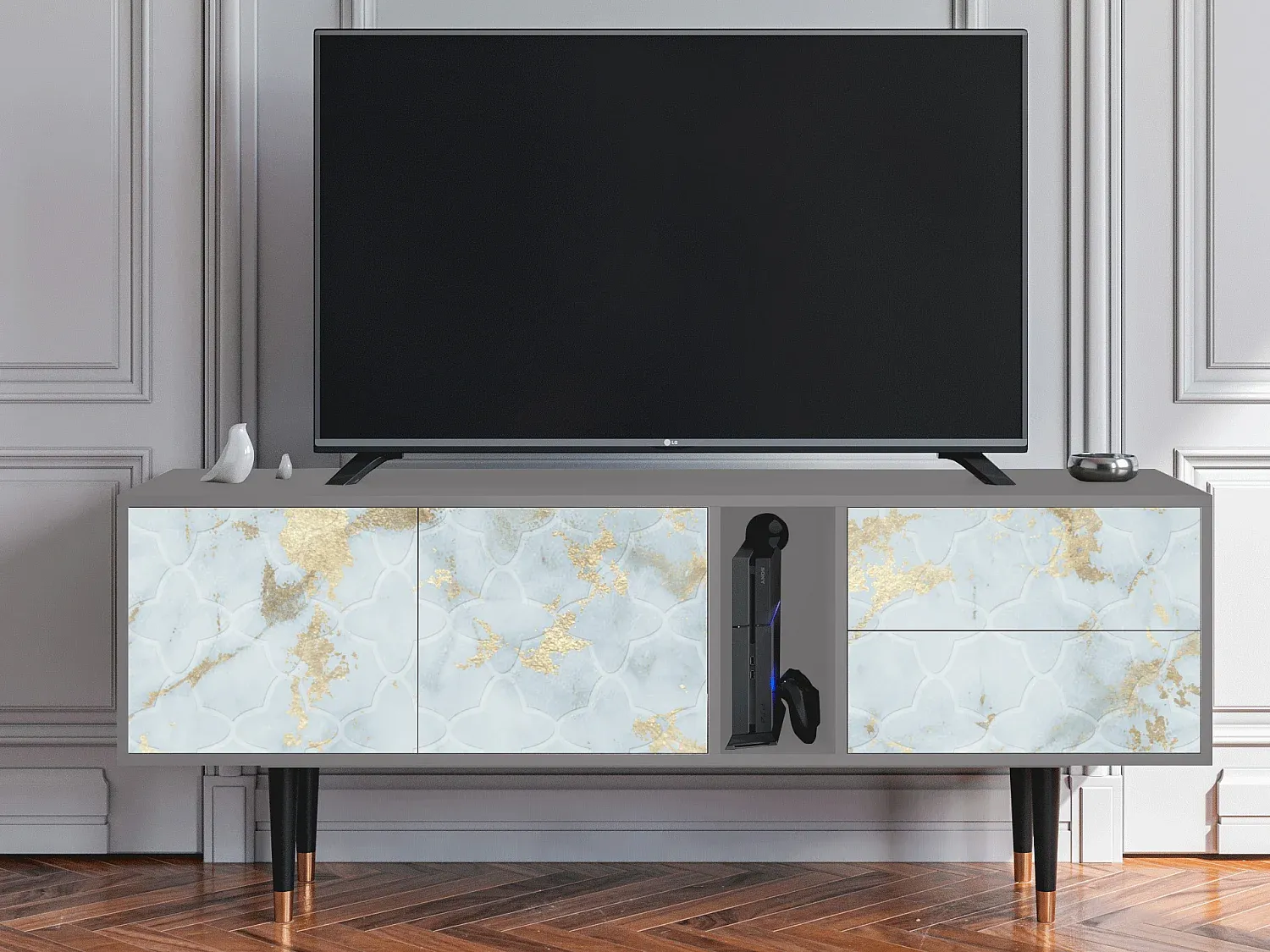 Wohnzimmer und Flur,Wohnzimmermöbel,TV-Board-HOMAVIRO