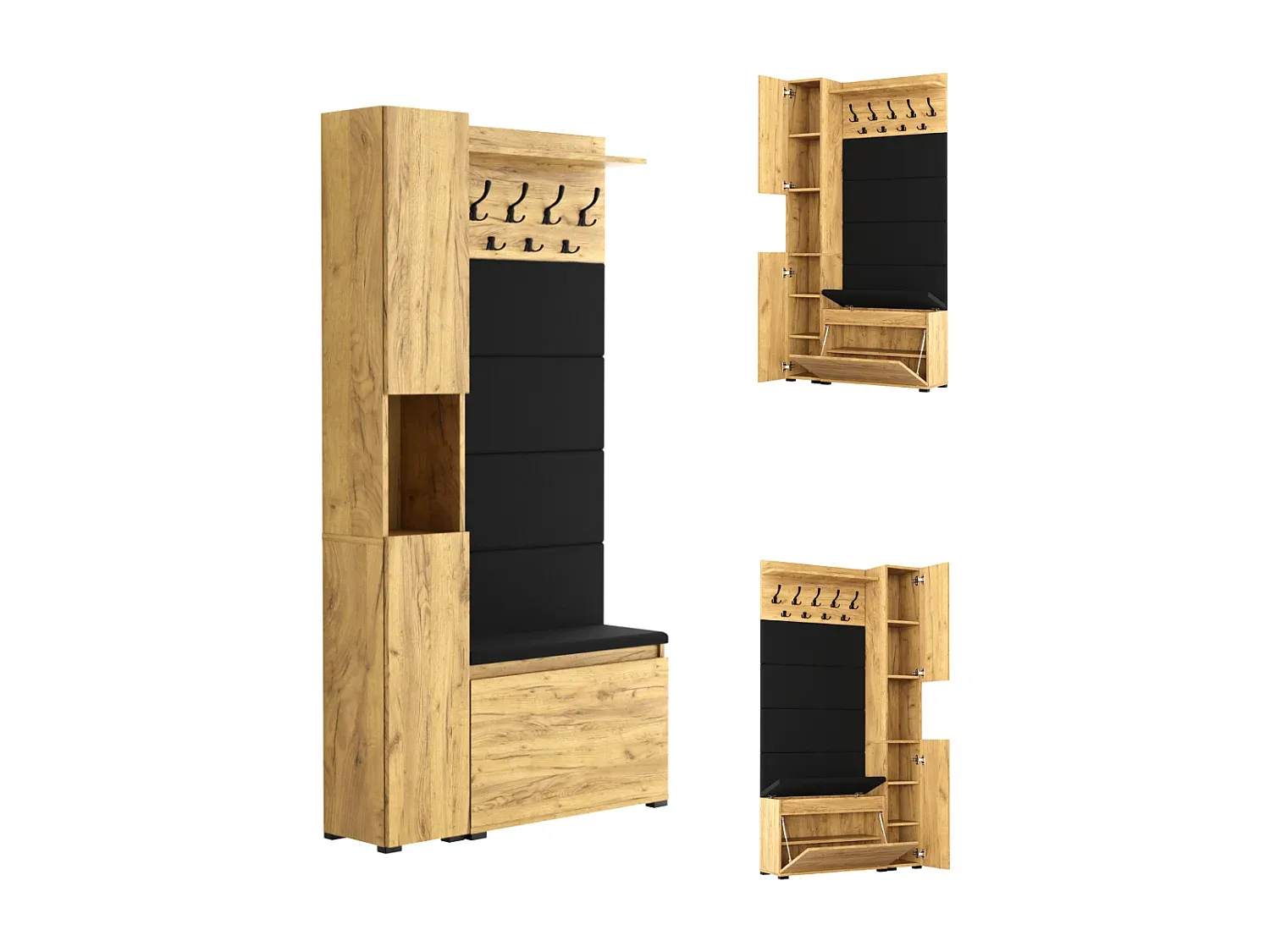 Wohnzimmer und Flur,Bereich Flurmöbel und Ordnungshelfer,Garderobe-HOMAVIRO