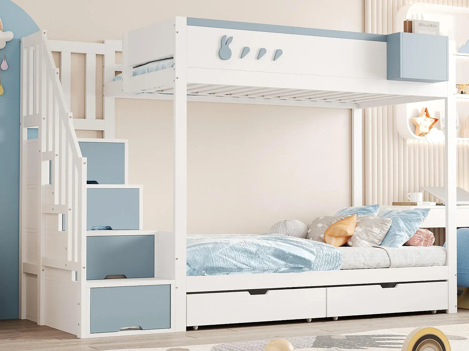Schlafzimmer,Bereich Bett,Etagenbett-HOMAVIRO