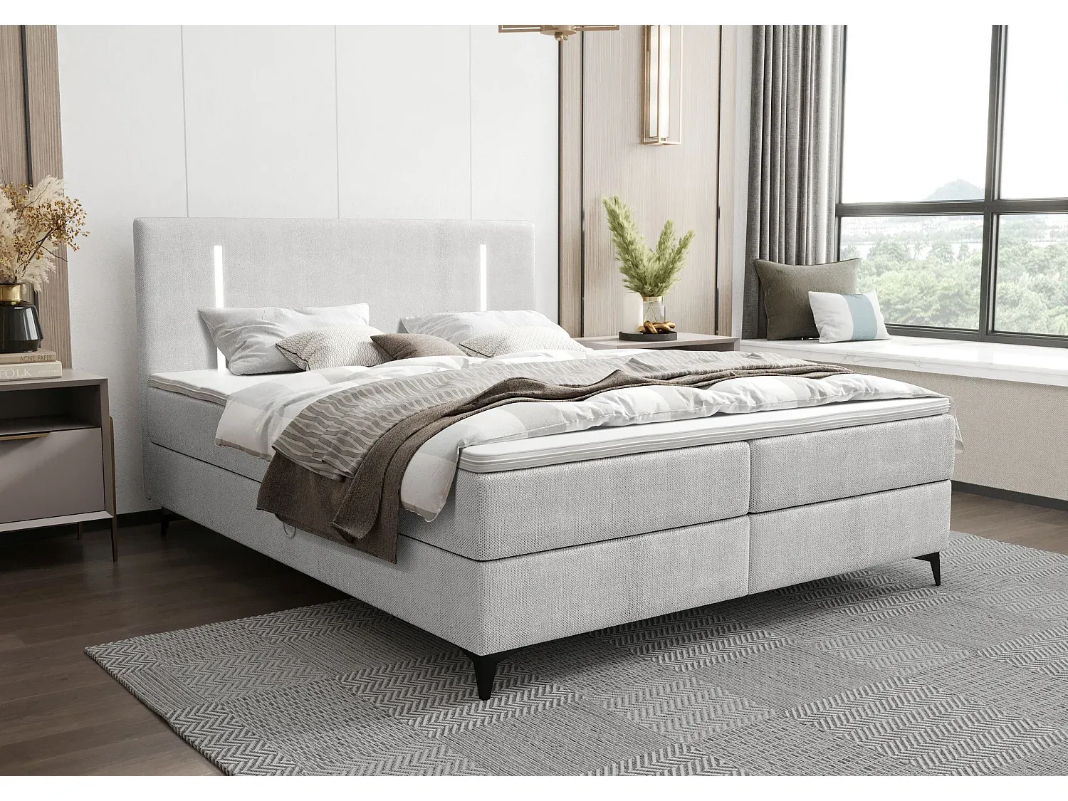 Schlafzimmer,Bereich Bett,Boxspringbett-HOMAVIRO