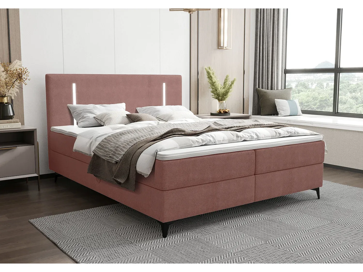 Schlafzimmer,Bereich Bett,Boxspringbett-HOMAVIRO