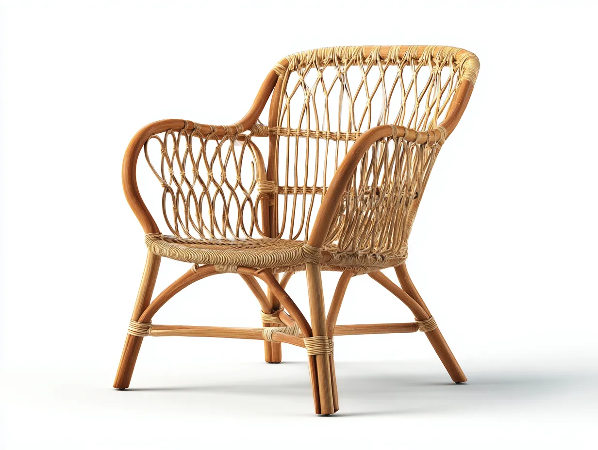 Sillones de ratán 65x60x80 cm - marrón - con reposabrazos - estilo natural-Naluxhanest