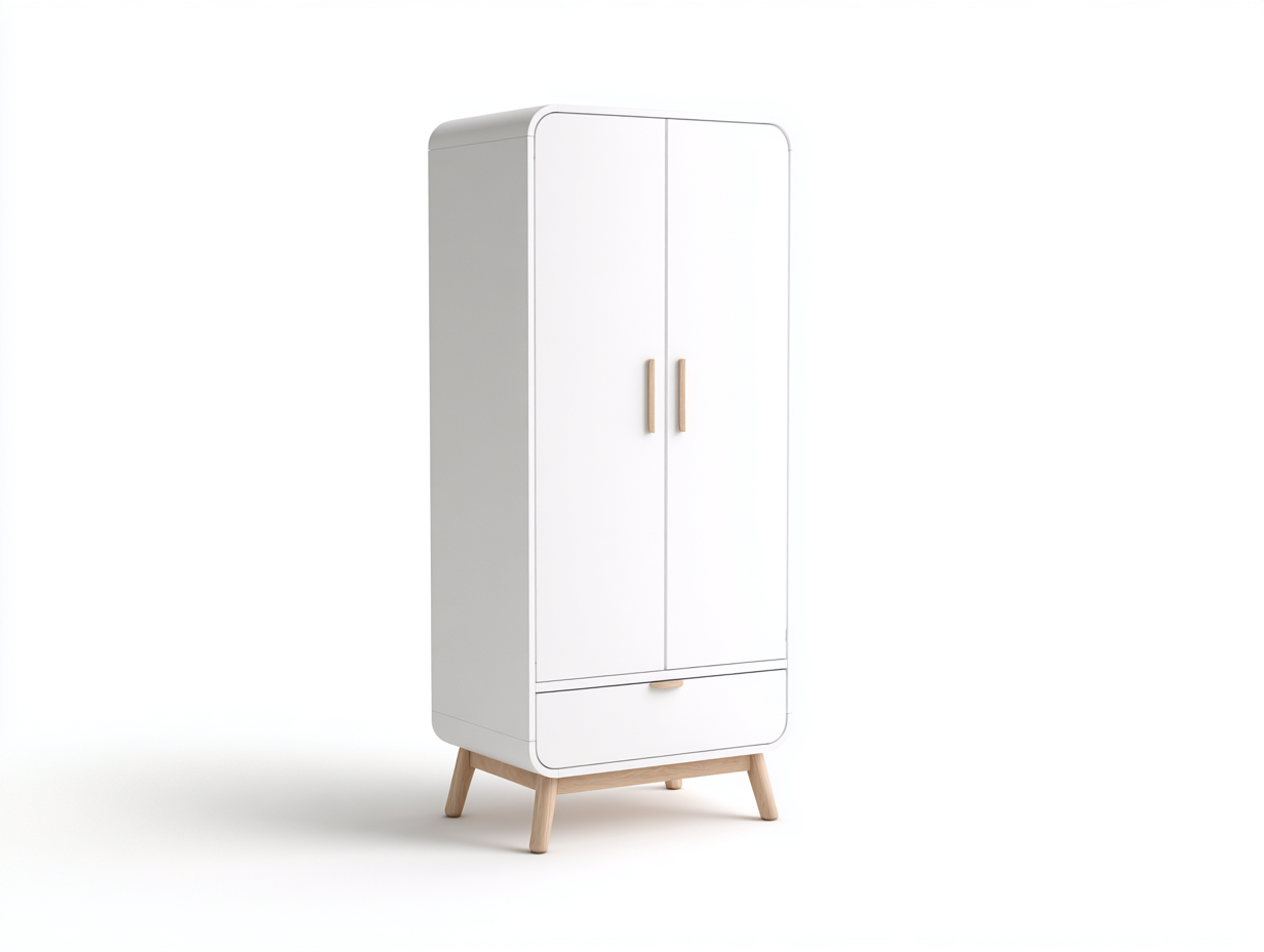 Armarios de madera 90x50x170 cm - color blanco - diseño moderno para dormitorio con almacenamiento-Naluxhanest