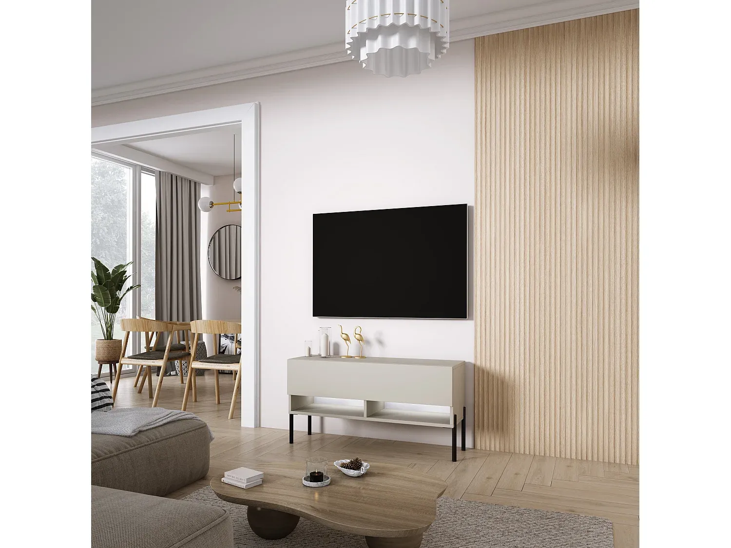 Wohnzimmer und Flur,Wohnzimmermöbel,TV-Board-Furniavelo