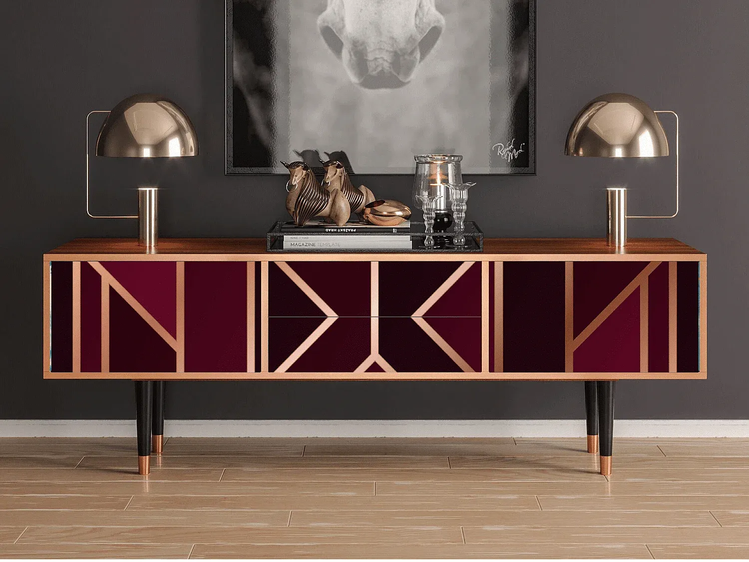 Wohnzimmer und Flur,Wohnzimmermöbel,TV-Board-Furniavelo