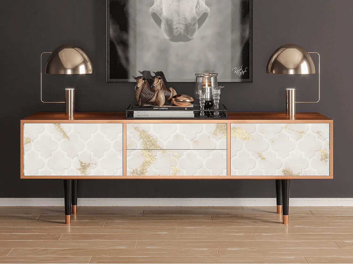 Wohnzimmer und Flur,Wohnzimmermöbel,TV-Board-Furniavelo