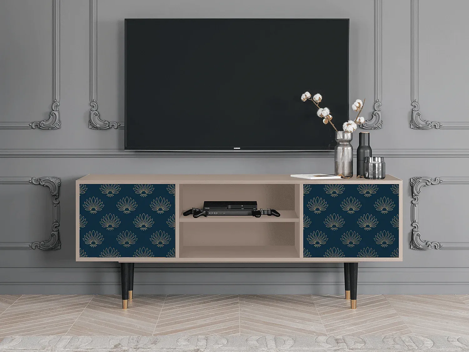 Wohnzimmer und Flur,Wohnzimmermöbel,TV-Board-Furniavelo