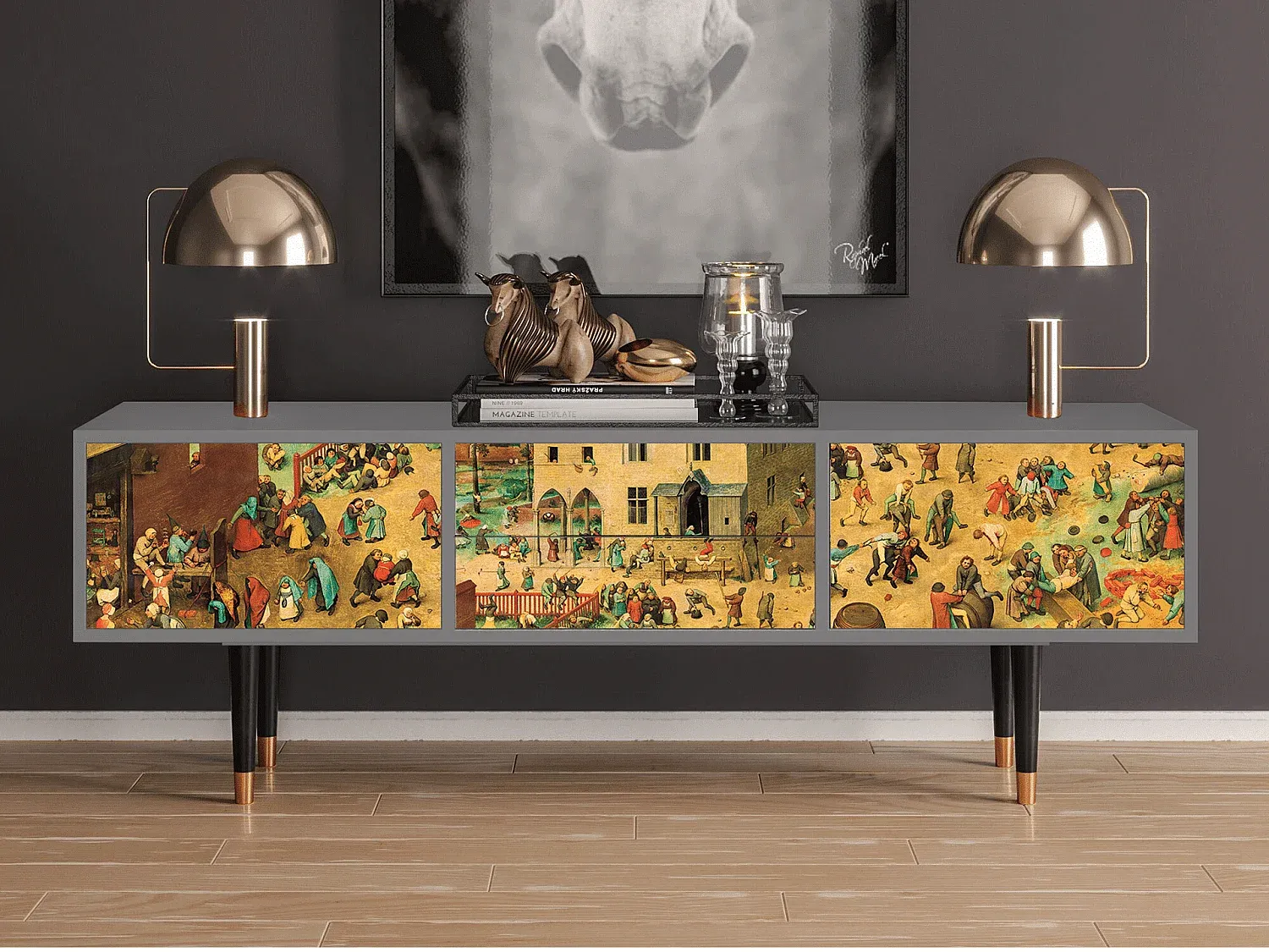Wohnzimmer und Flur,Wohnzimmermöbel,TV-Board-Furniavelo