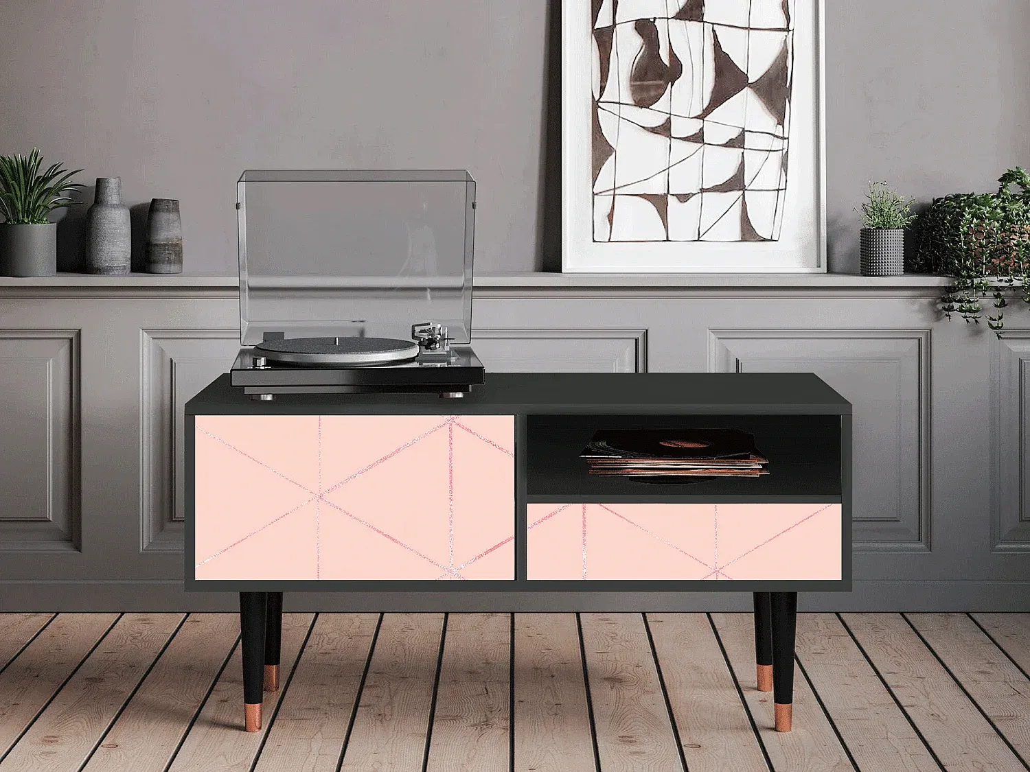 Wohnzimmer und Flur,Wohnzimmermöbel,TV-Board-Furniavelo