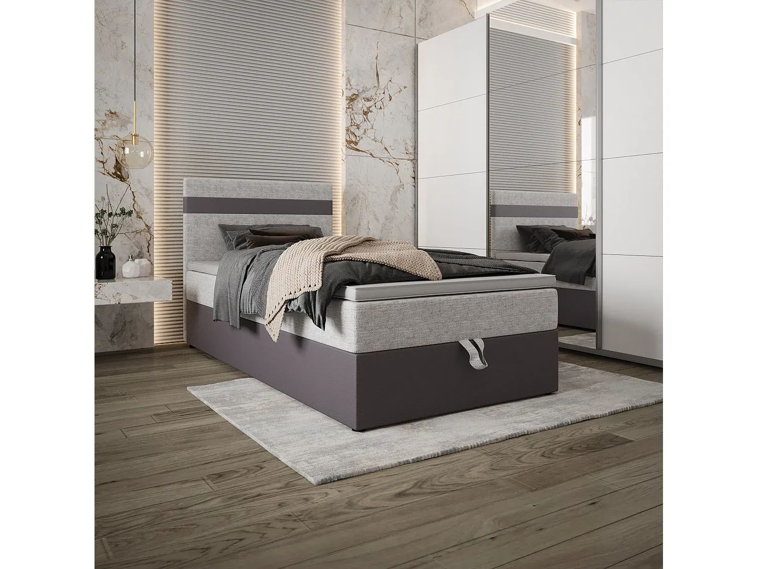 Schlafzimmer,Bereich Bett,Boxspringbett-Furniavelo