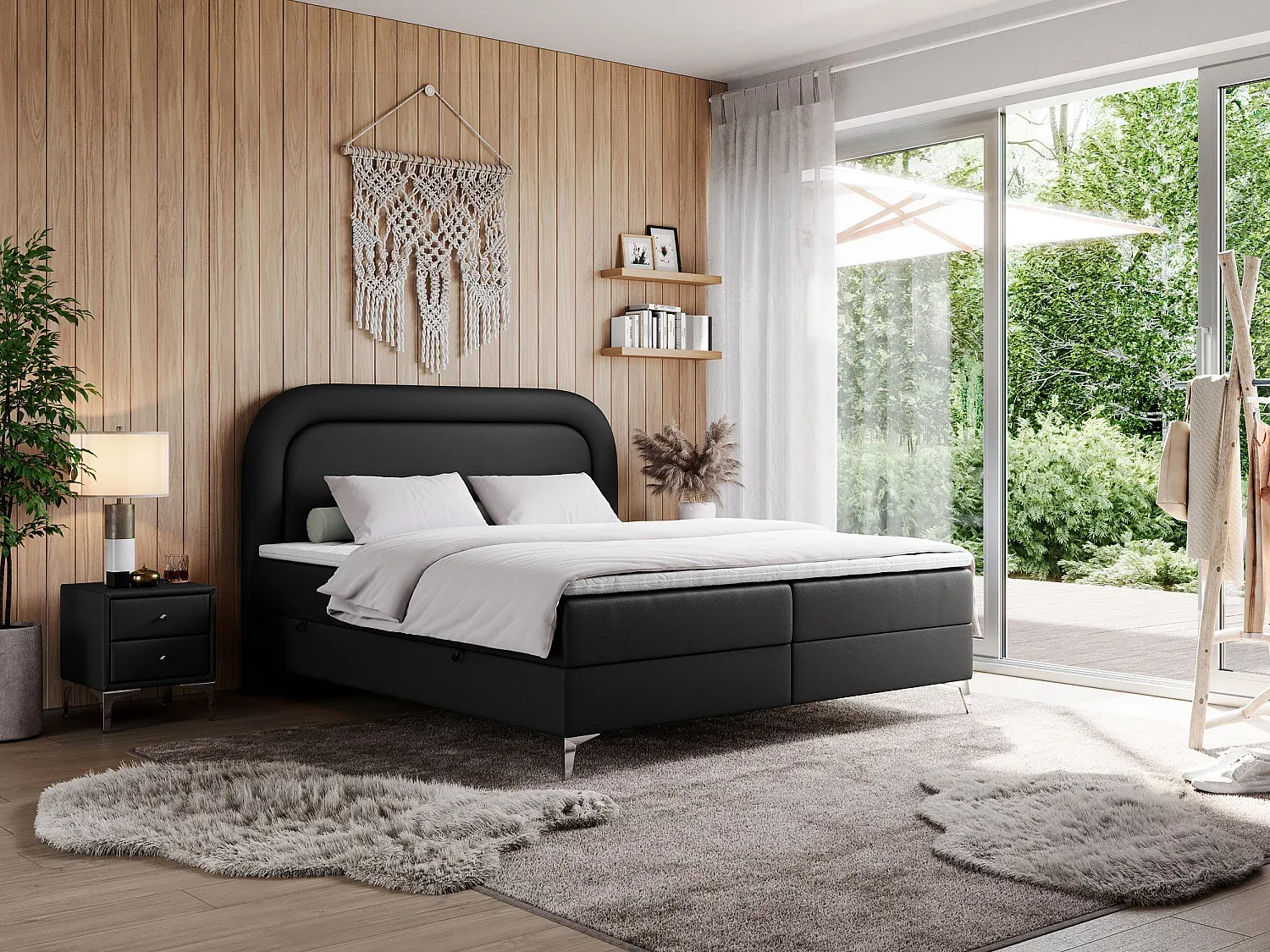 Schlafzimmer,Bereich Bett,Boxspringbett-Furniavelo