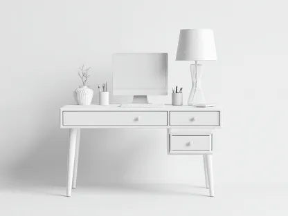Mesas de oficina de madera 120x50x75 cm - blanco - 3 cajones - estilo nórdico-Movialynest