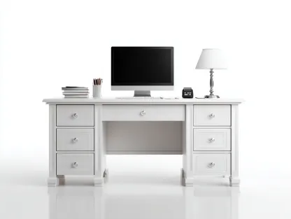 Mesas de oficina madera 150x70x75 cm - color blanco - diseño clásico con cajones para despacho-Movialynest