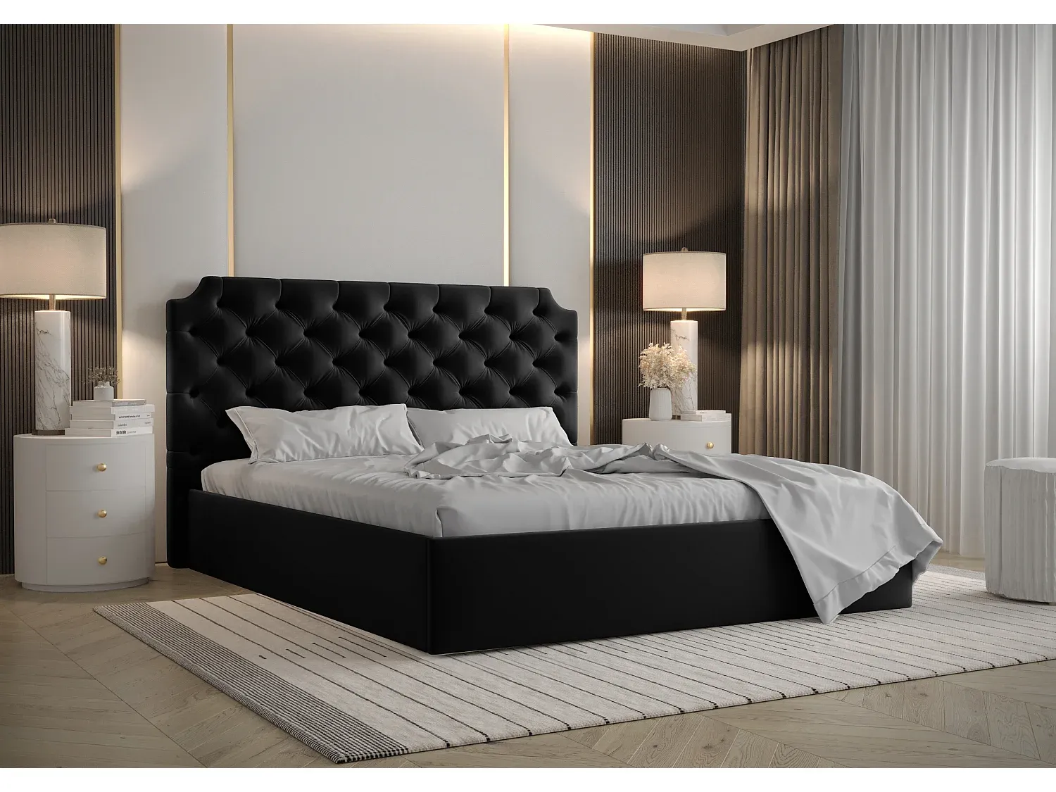 Schlafzimmer,Bereich Bett,Bettrahmen-Homalume