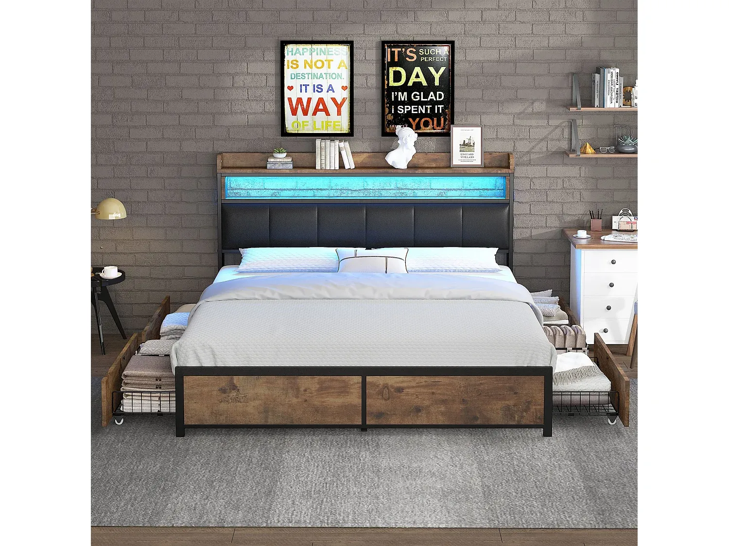 Schlafzimmer,Bereich Bett,Bettrahmen-Homalume