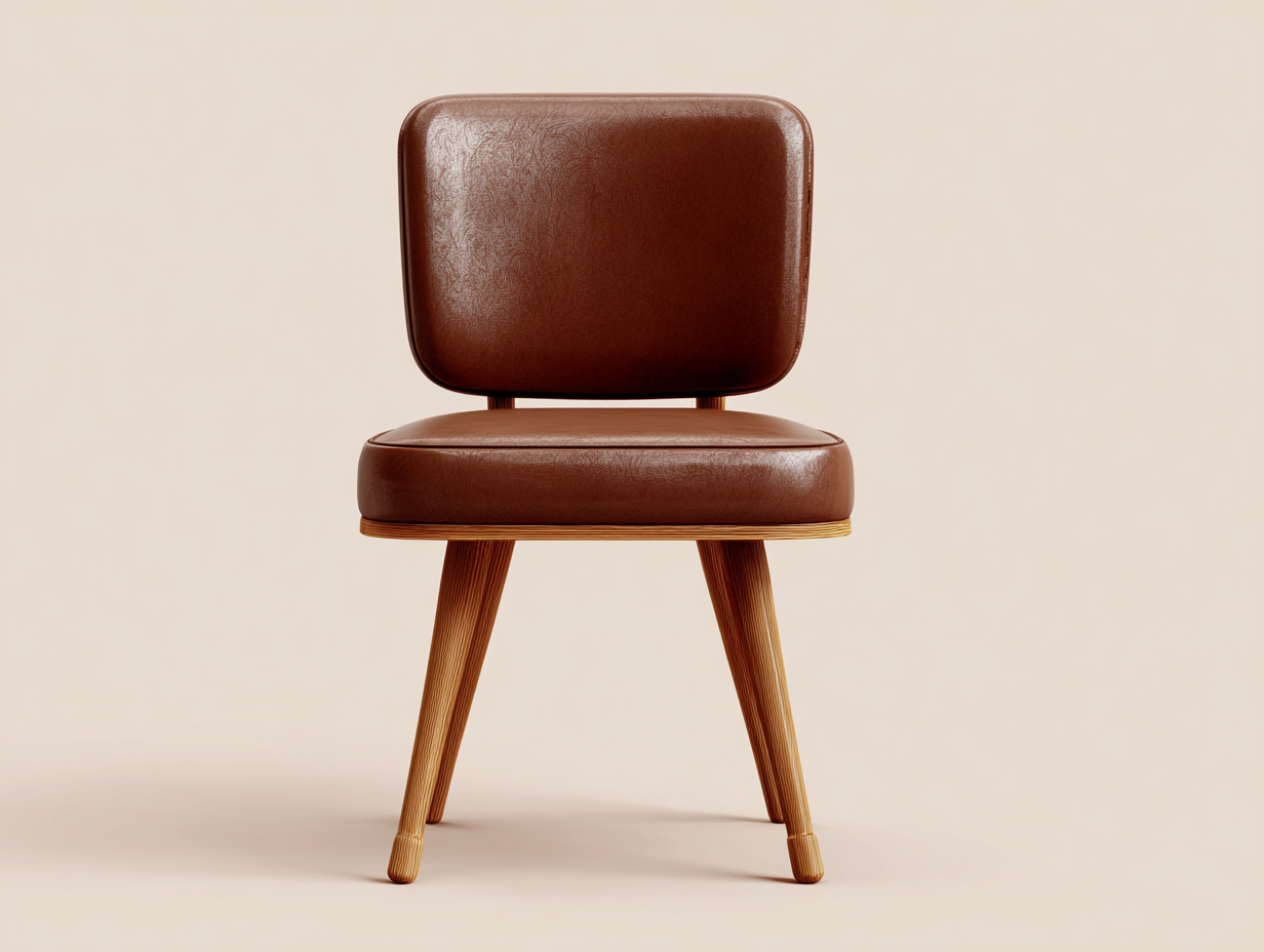 Esszimmerstühle Kunstleder Holz 45x50x85 cm - Braun-Natur - Modernes Design geeignet für Esszimmer-Risolmonest