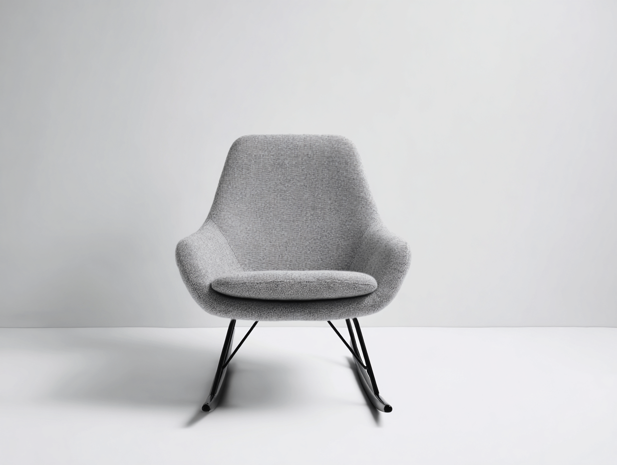 Schaukelstühle Stoff Metall 72x86x82 cm - Hellgrau - Modernes Design-Risolmonest