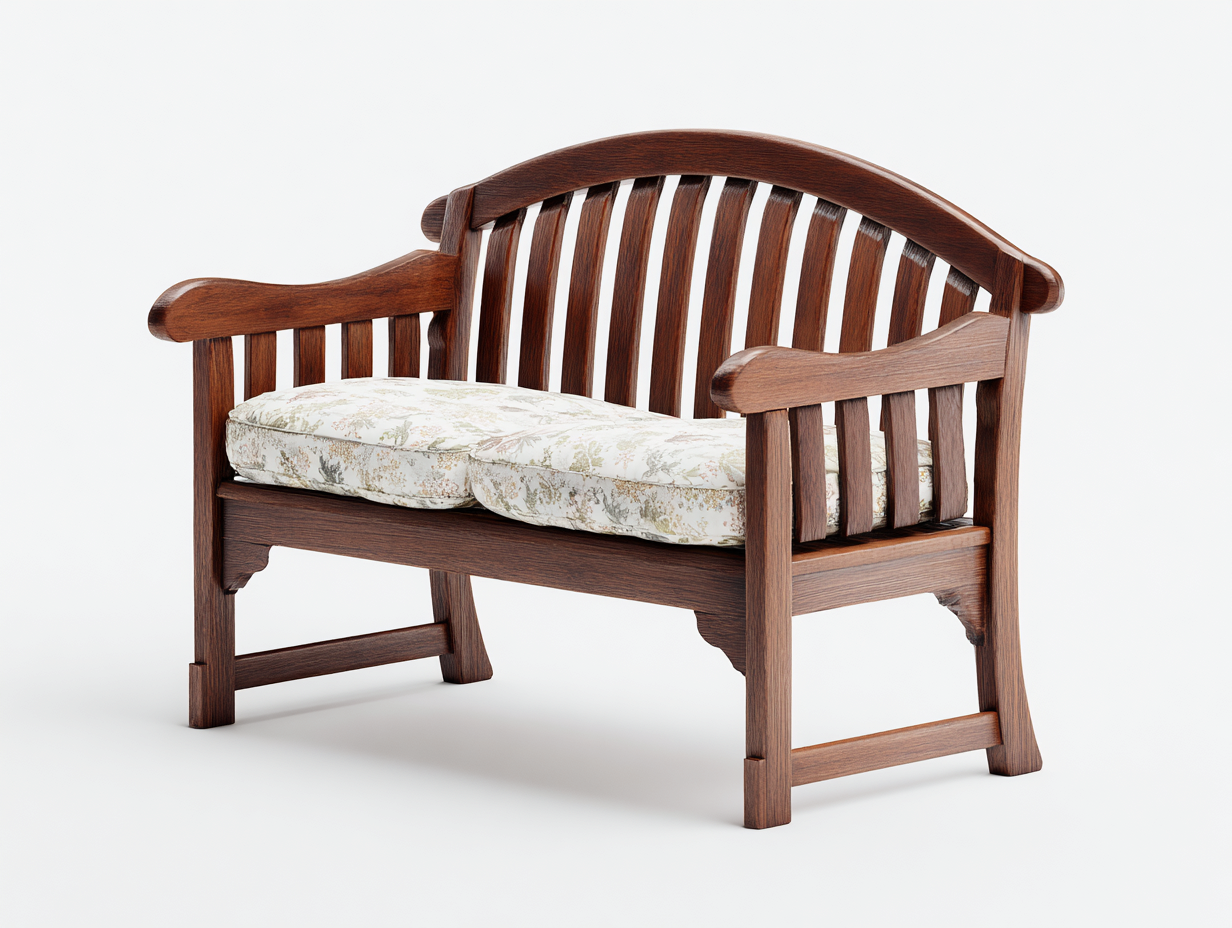 Gartenbank Holz 122x62x91cm Braun Klassisches Design-Vanaadecor