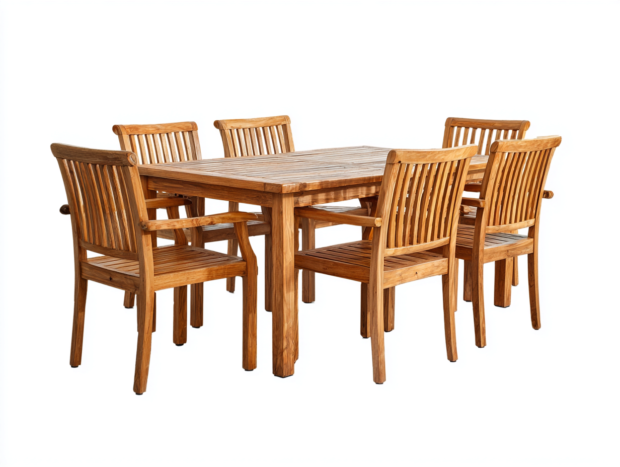 Garten Essgarnituren Holz 180x90x75cm Braun Klassisches Design-Vanaadecor