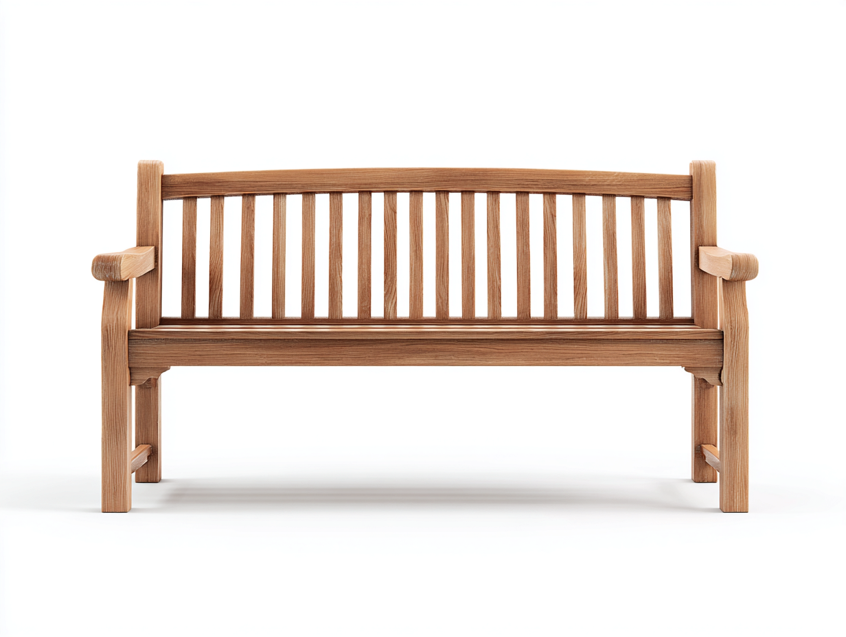 Gartenbank Holz 158x62x90 cm - Natur - klassisches Design-Vanaadecor