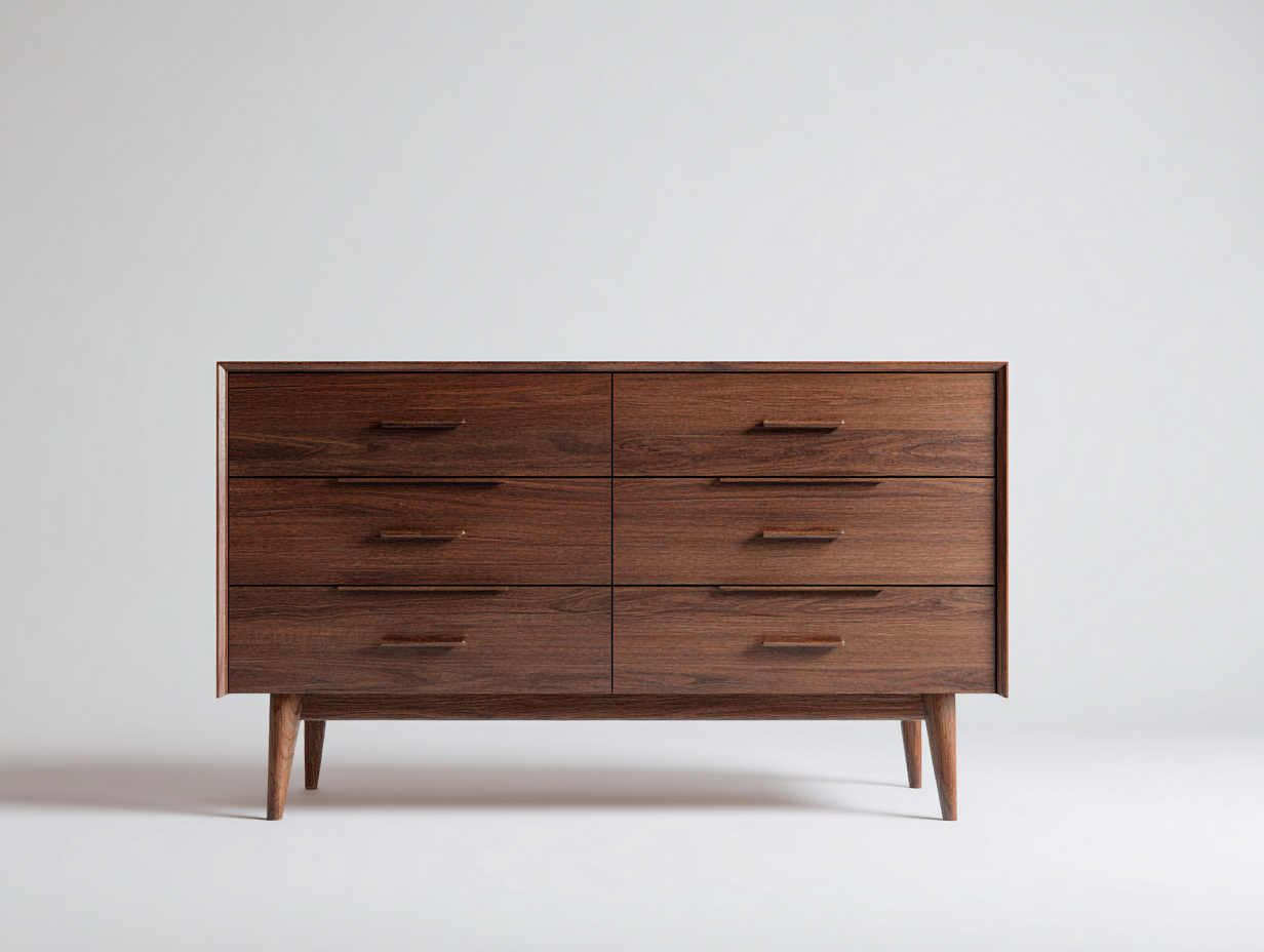 Kommode mit Schubladen Holz 140x45x78cm Braun Modernes Design-Vanaadecor