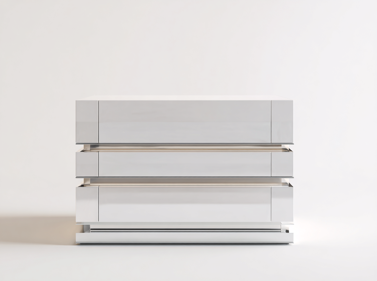 Kommode mit Schubladen Hochglanz 100x45x85 cm - Weiß - modernes Design-Vanaadecor