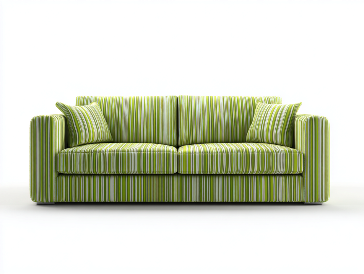 Zweisitzer Sofa Stoff Holz 172x88x82 cm - Grün-Weiß - Modernes Design-Panorodwell