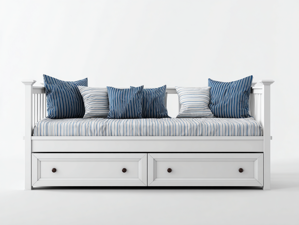 Schlafsofa Holz 205x98x92 cm - Weiß - Klassisches Design-Panorodwell