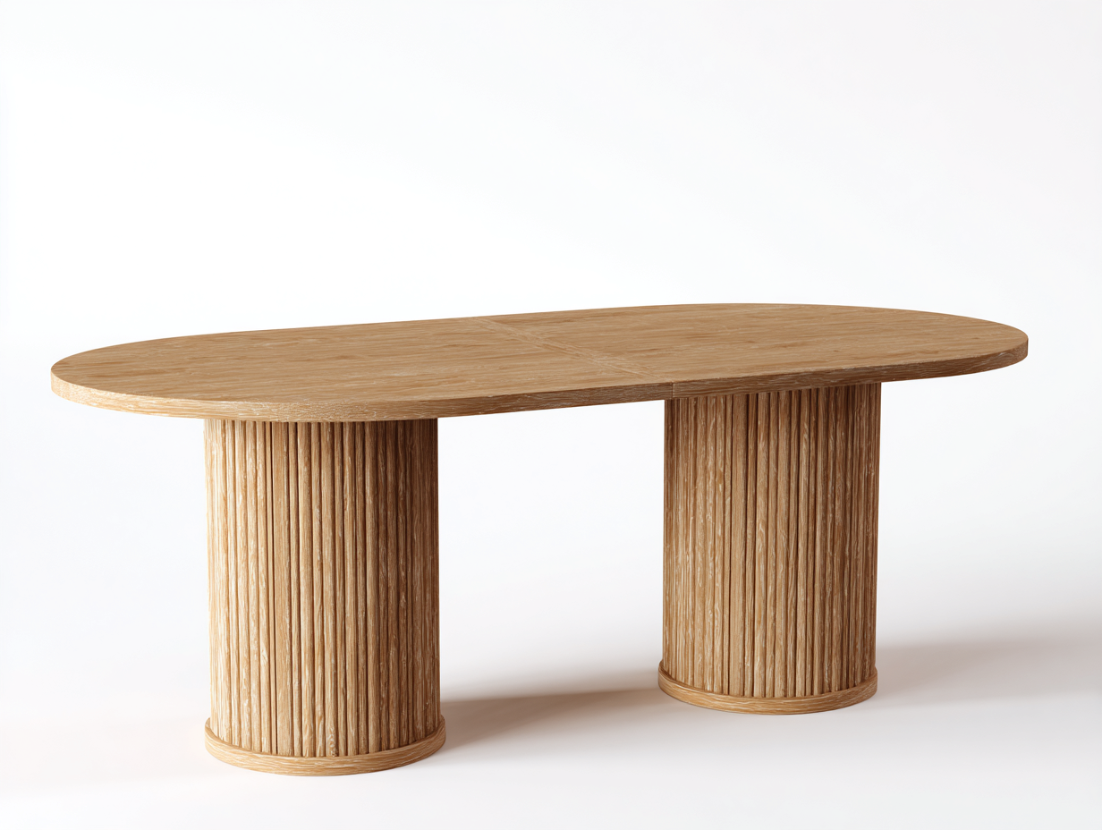 Gartentisch Holz 220x110x75 cm - Natur - modernes Design-Voroohaus