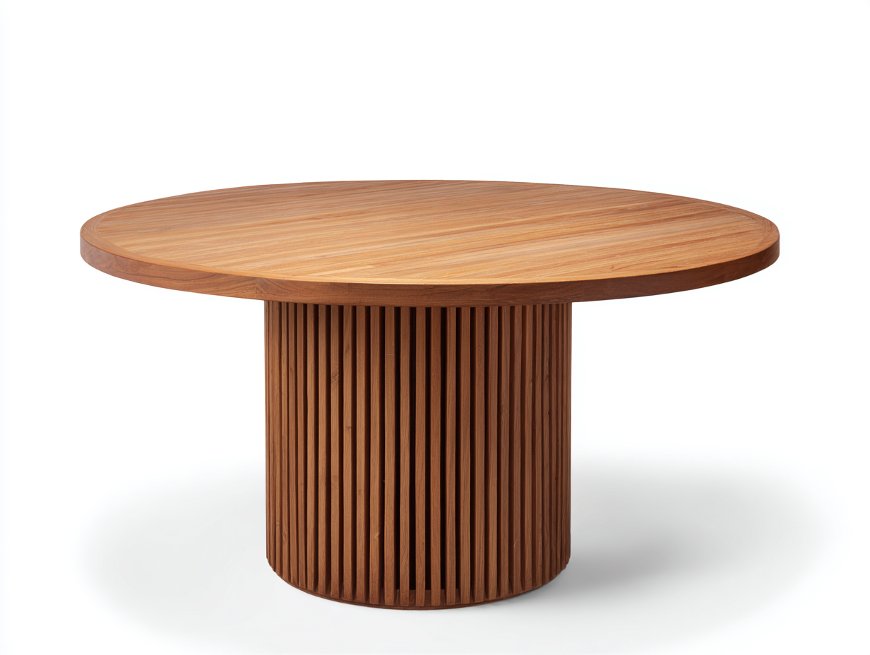 Gartentisch Holz 140x140x75 cm - Natur - Modernes Design geeignet für Außenbereich-Voroohaus