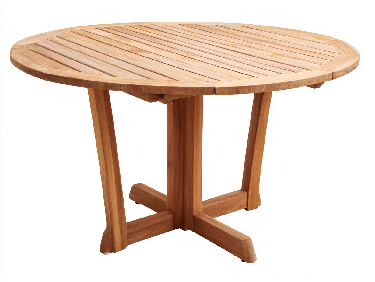 Gartentisch Holz 130x130x75 cm - Braun - Natürliches Design-Voroohaus