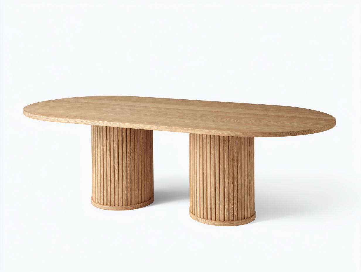 Gartentisch Holz 220x110x75 cm - Braun - Modernes Design-Voroohaus