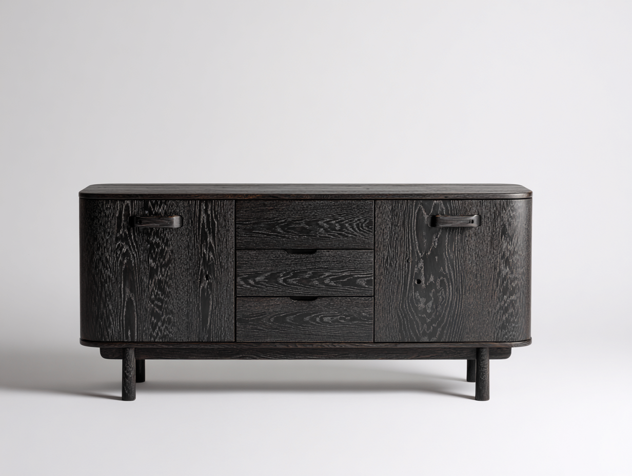 Dielenschränke Holz 138x42x76cm Schwarz Modernes Design-Voroohaus