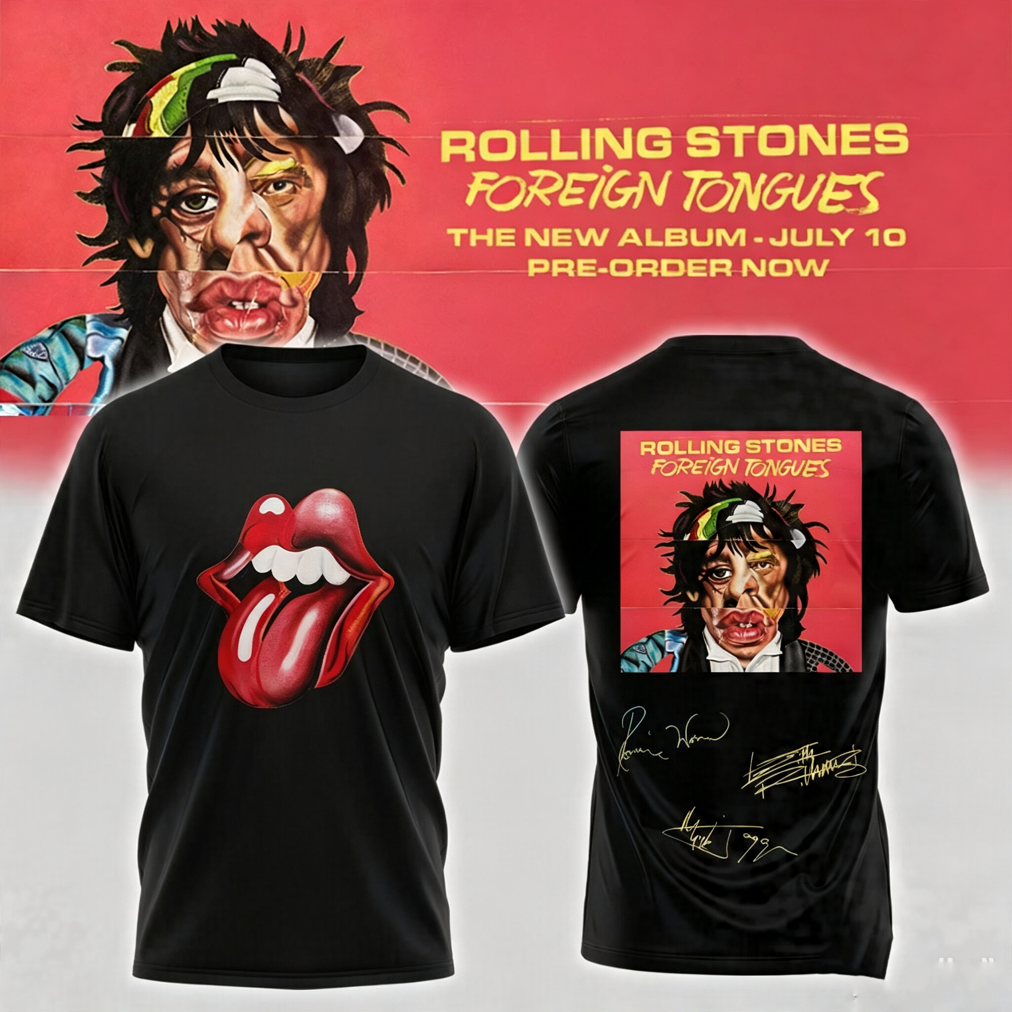 The Rolling Stones Foreign Tongues Album – Tshirt