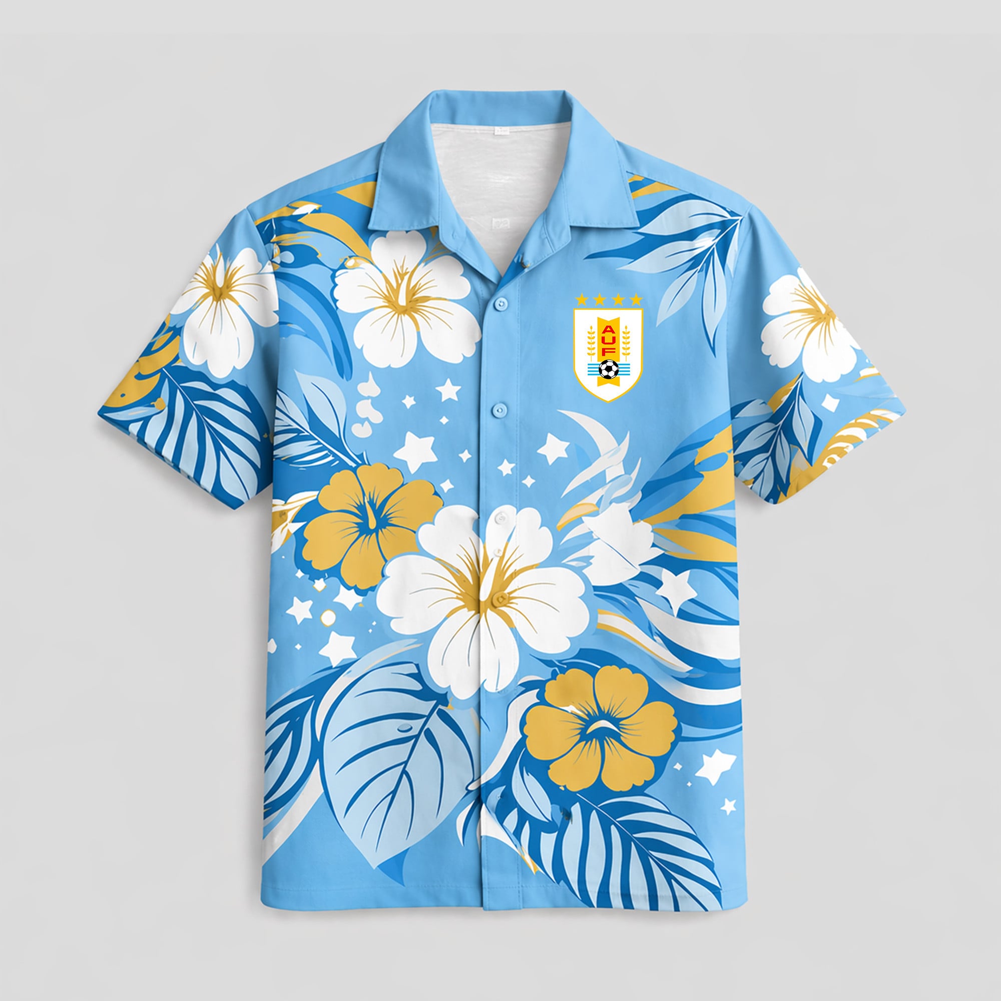 Uruguay World Cup 2026 Floral Hawaiian Shirt