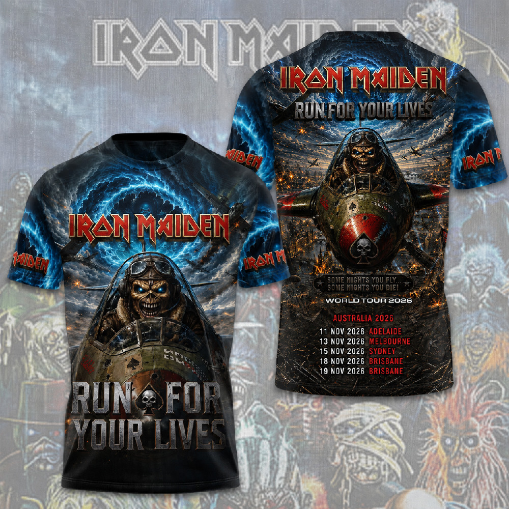 Iron Maiden 2026 World Tour 3D Apparel T-Shirt