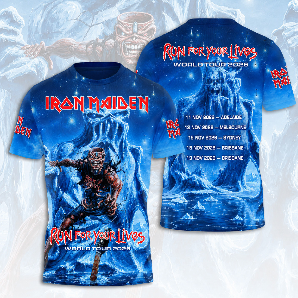 Iron Maiden 2026 World Tour 3D Apparel T-Shirt