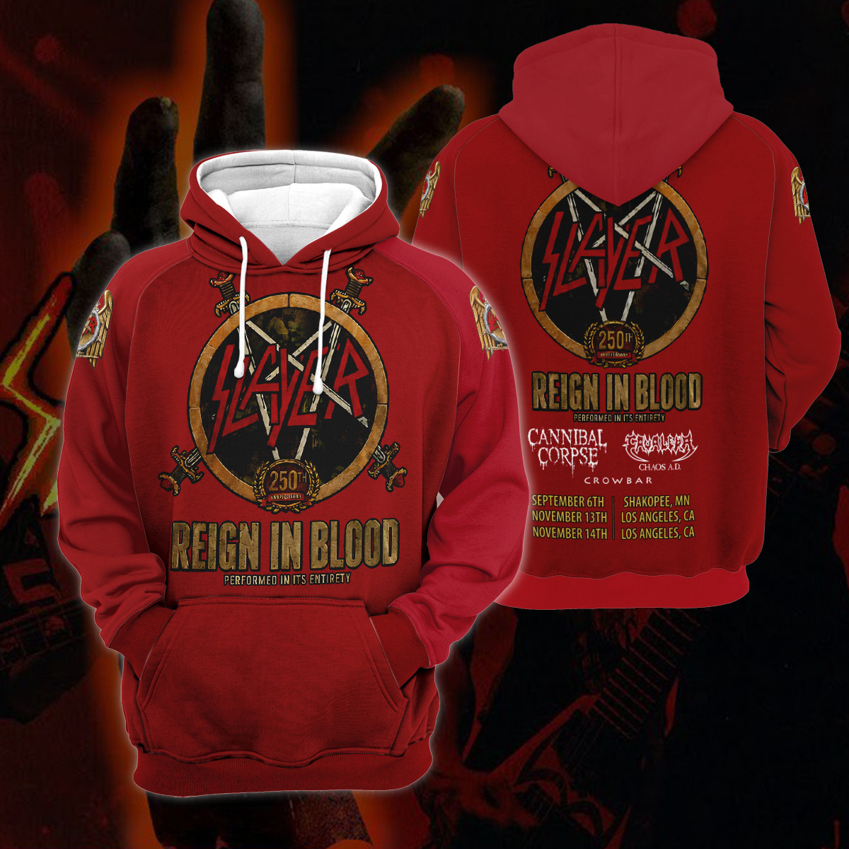 3D All Over Printed Slayer Hoodie