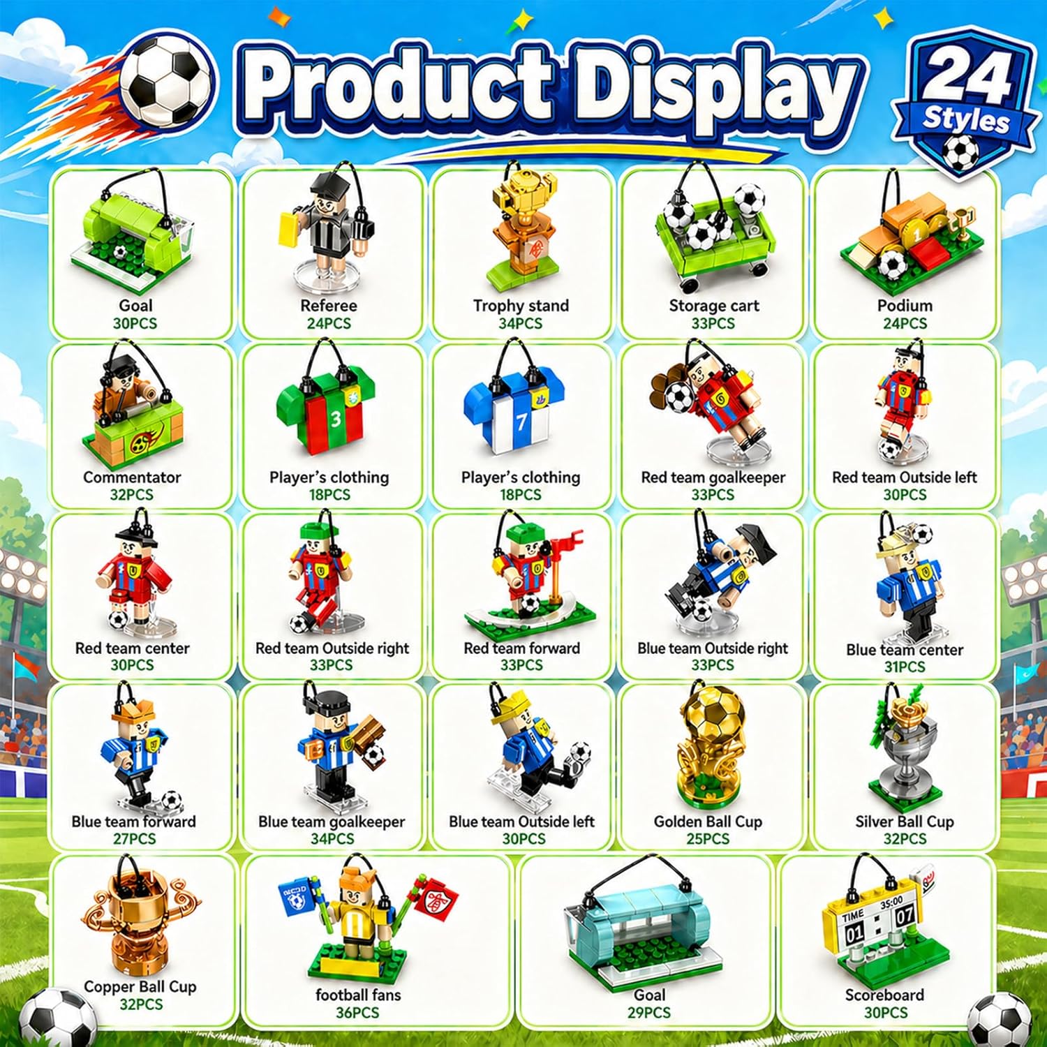2026 World Cup Soccer Building Blocks Advent Calendar 