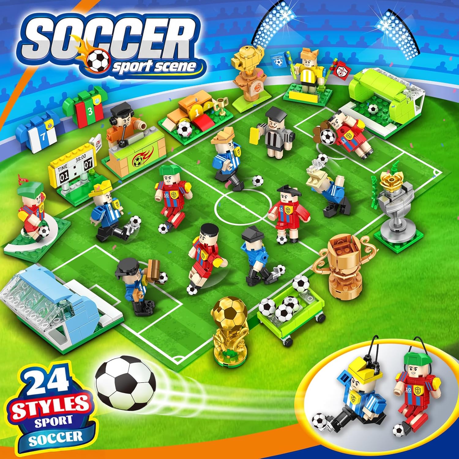 2026 World Cup Soccer Building Blocks Advent Calendar 
