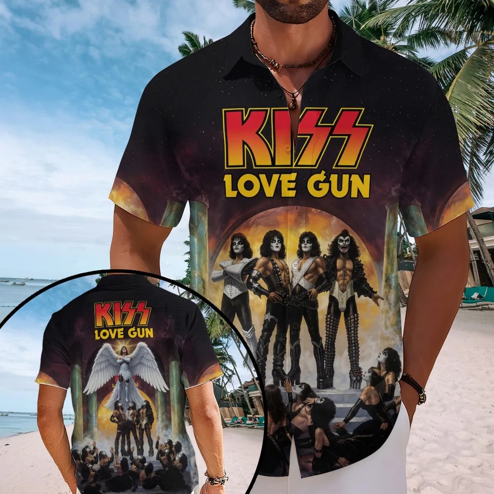 KISS Short Sleeve Button-Down Shirt
