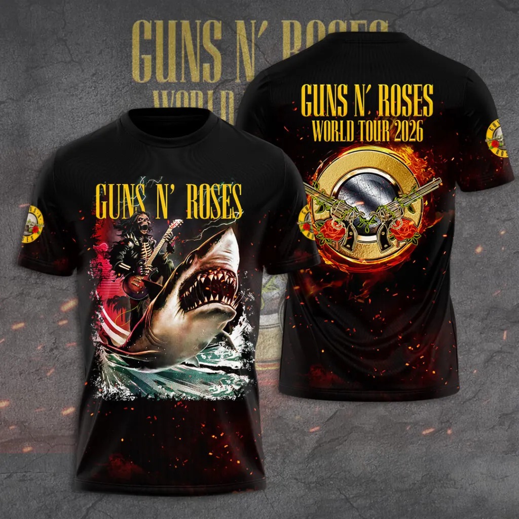 Guns N’ Roses Tour 2026 3D Apparel T-Shirt