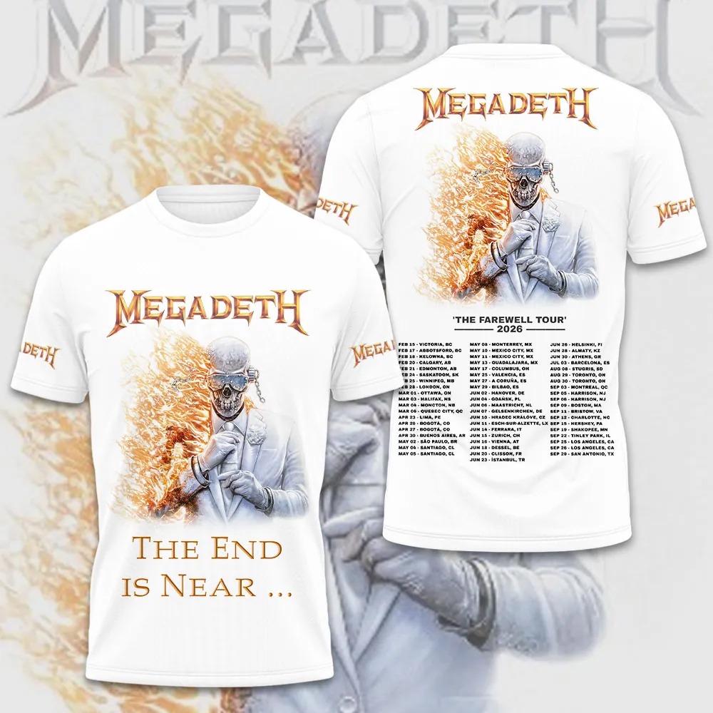 Meg adeth Band Farewell Tour 2026 3D Apparel T-shirt 