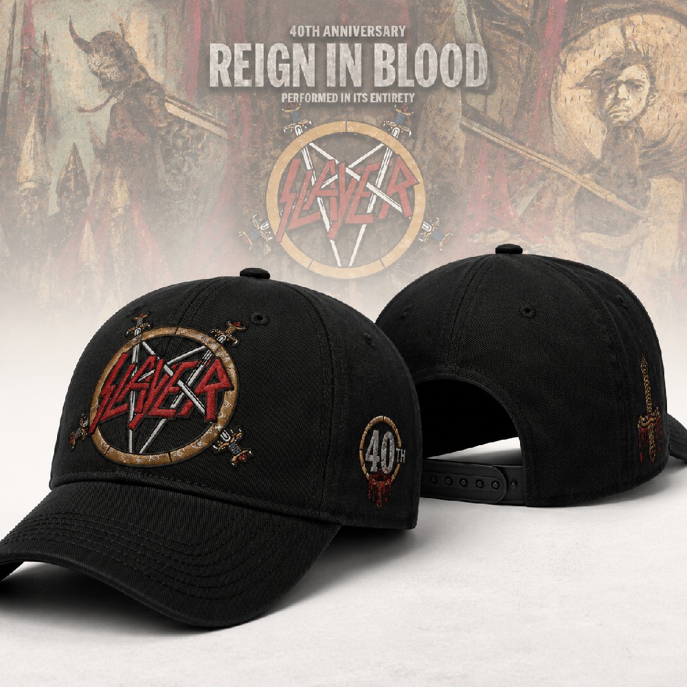 Slayer 40th Anniversary Reign In Blood 2026 3D Classic Cap