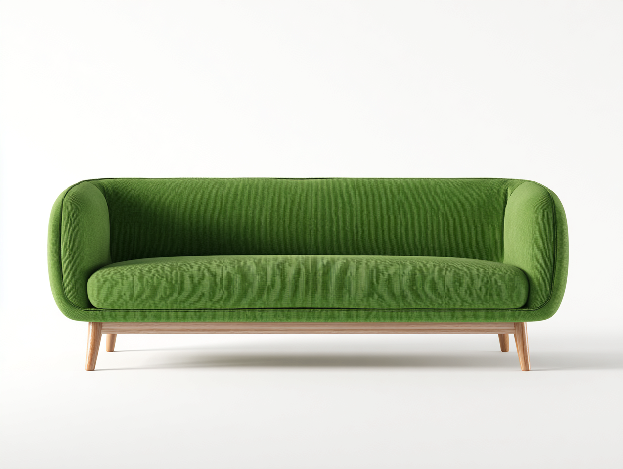 Sofás lineales tapizado tela 3 plazas 200x85x78 cm - verde - diseño moderno-Kasarainterior