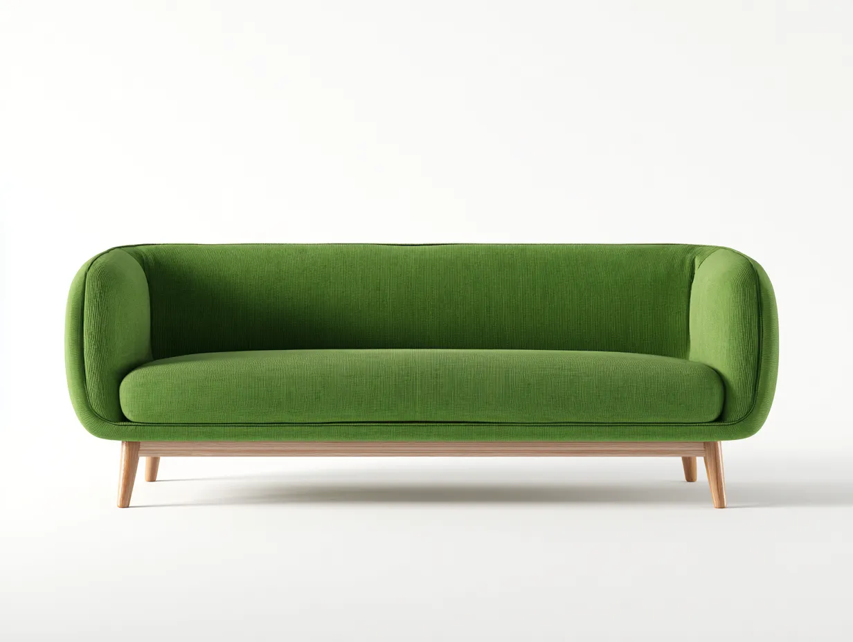 Sofás lineales tapizado tela 3 plazas 200x85x78 cm - verde - diseño moderno-Kasarainterior