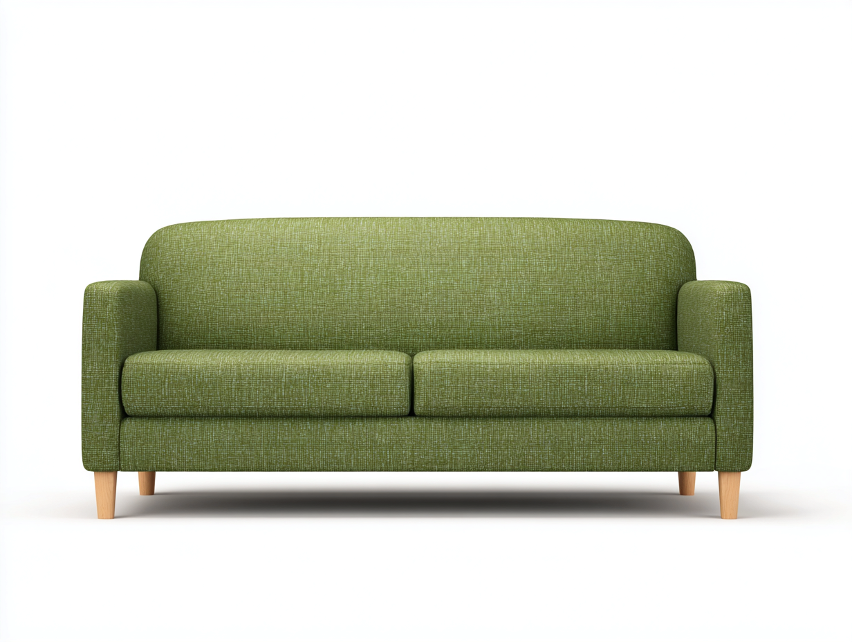 Sofás lineales de tela 190x85x80 cm - Verde - 2 plazas - Diseño moderno-Kasarainterior